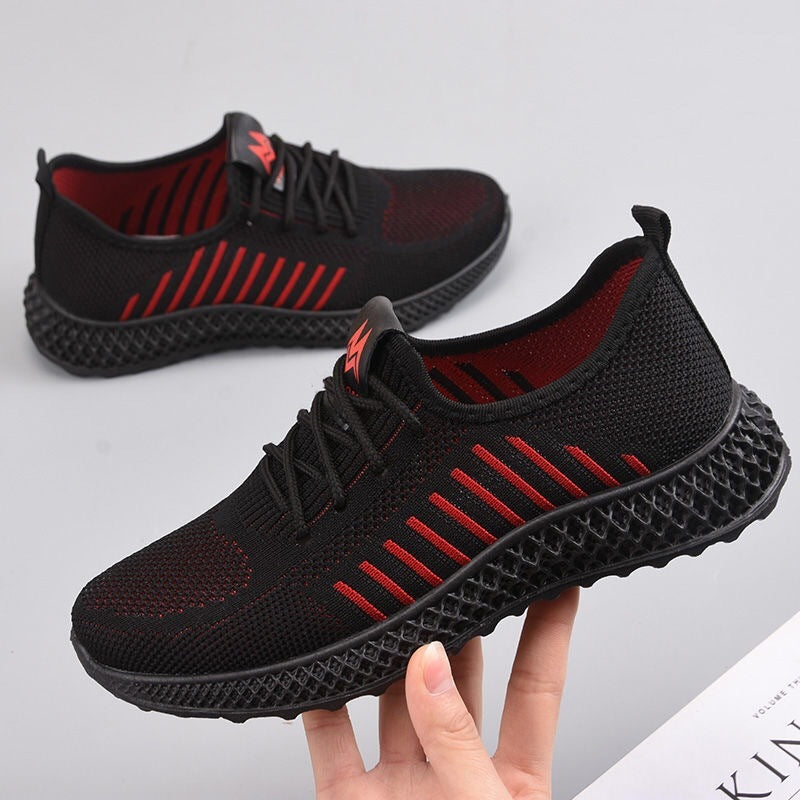 Ladies Casual Shoes  Flying Woven Casual Shoes Single Shoes Soft Sole Wear-Resistant