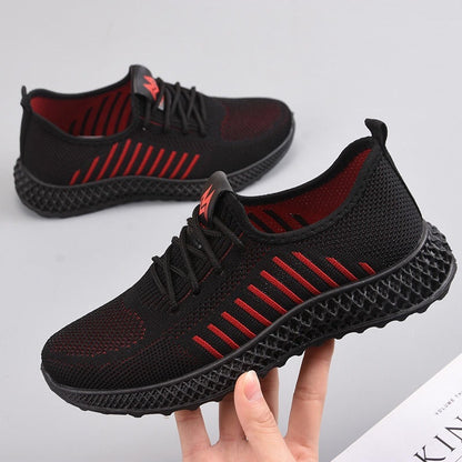 Ladies Casual Shoes  Flying Woven Casual Shoes Single Shoes Soft Sole Wear-Resistant