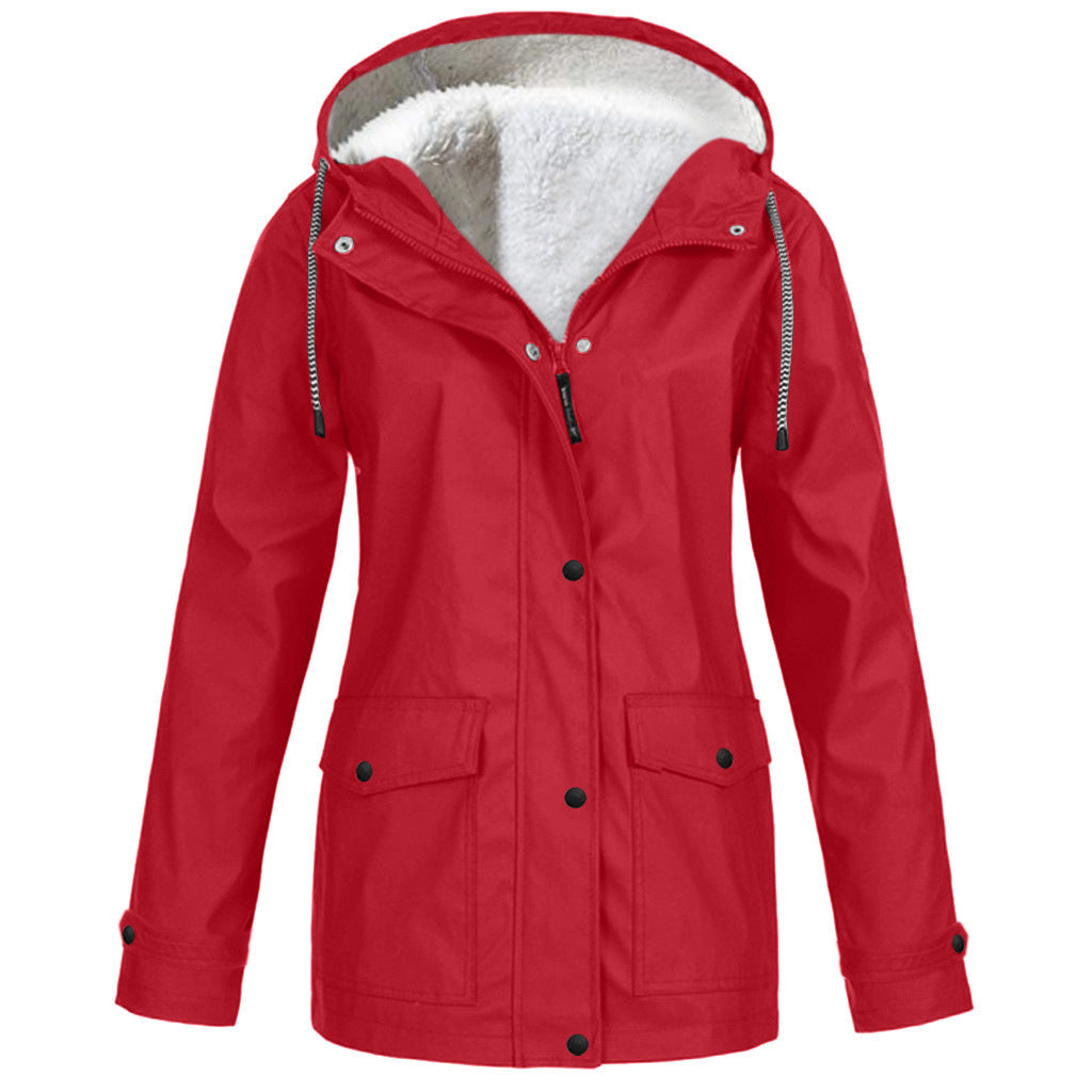 Hooded Coat Winter Outwear Fleece Jacket Outdoor Mountaineering Hooded Coat Winter Outwear