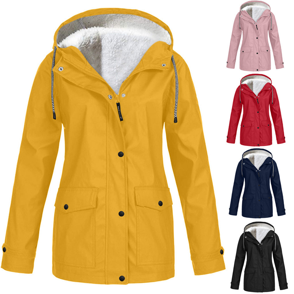 Hooded Coat Winter Outwear Fleece Jacket Outdoor Mountaineering Hooded Coat Winter Outwear