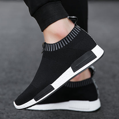 Mesh Men's Shoes Flying Knit Sports Casual Shoes Korean Student Mesh Men's Shoes