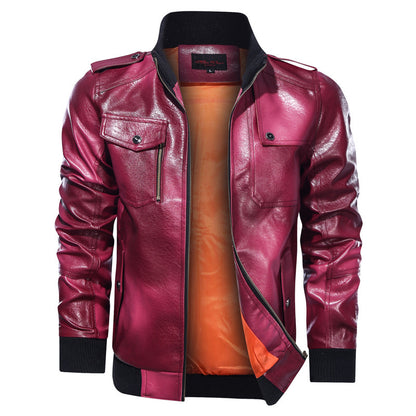 Men s Autumn And Winter Leather Jacket