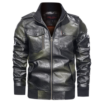 Men s Autumn And Winter Leather Jacket