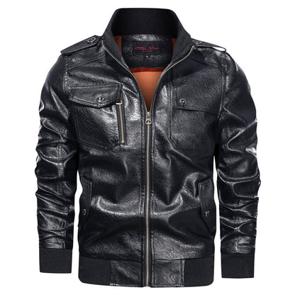 Men s Autumn And Winter Leather Jacket