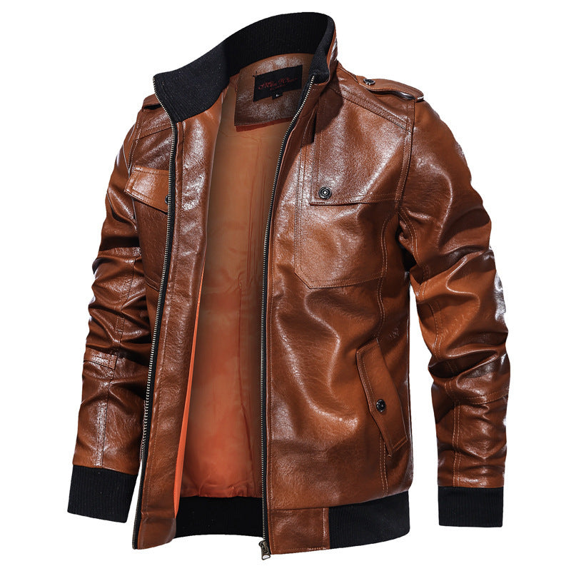 Men s Autumn And Winter Leather Jacket