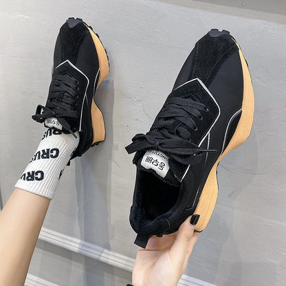 Lightweight Casual Shoes Retro Low-heel Daddy Shoes Student Casual Shoes