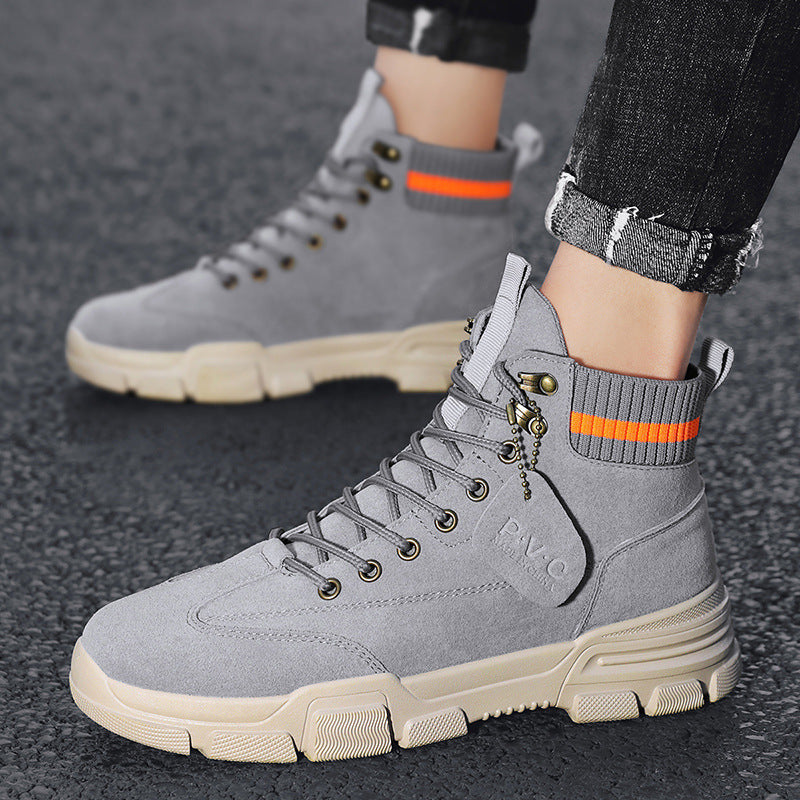 Men's high top work clothes men's shoes