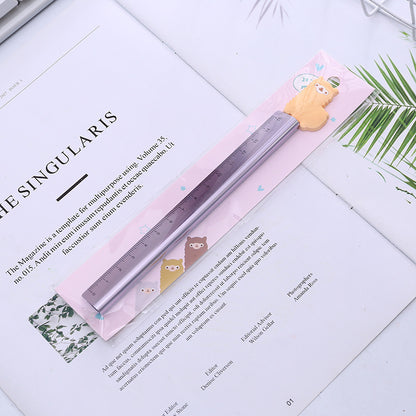 Ruler Tool Alpaca Lovely Aluminum Ruler Measuring Straight