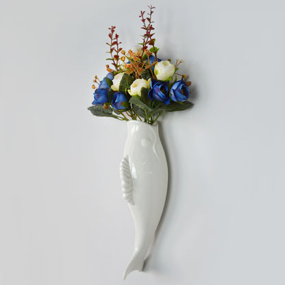 Simple Modern Creative Wall Ceramic Goldfish Vase