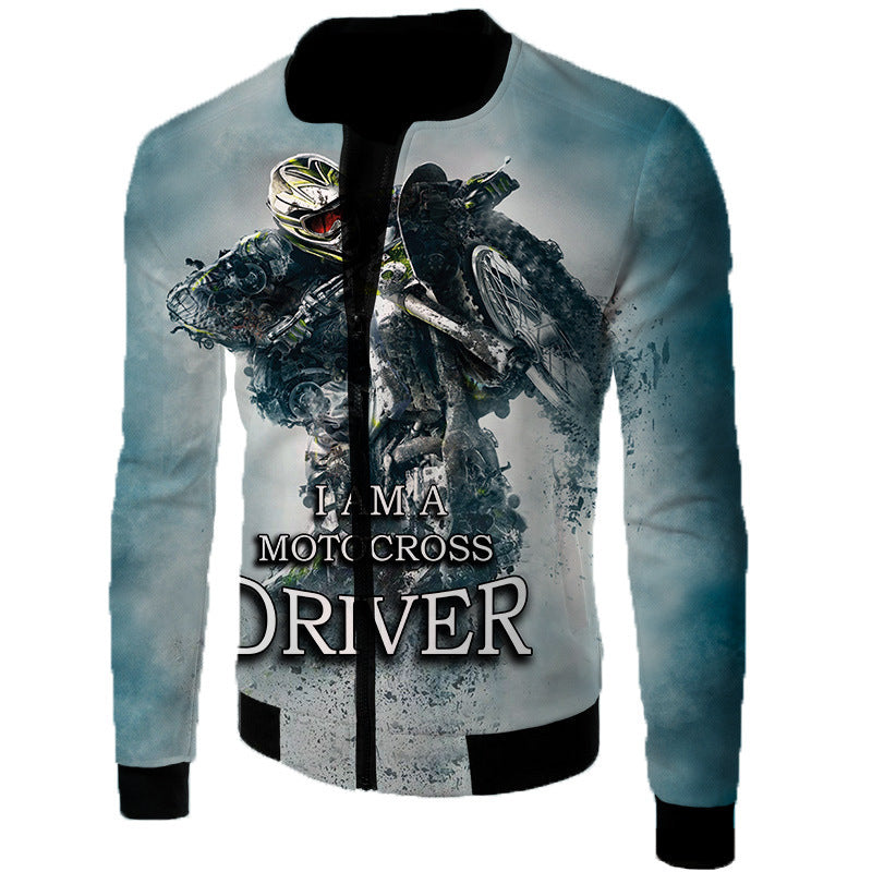 European And American Code Cross-Border Men's 3D Digital Color Printing Flight Jacket, Motorcycle Flight Suit One Drop Delivery - sumet.shop