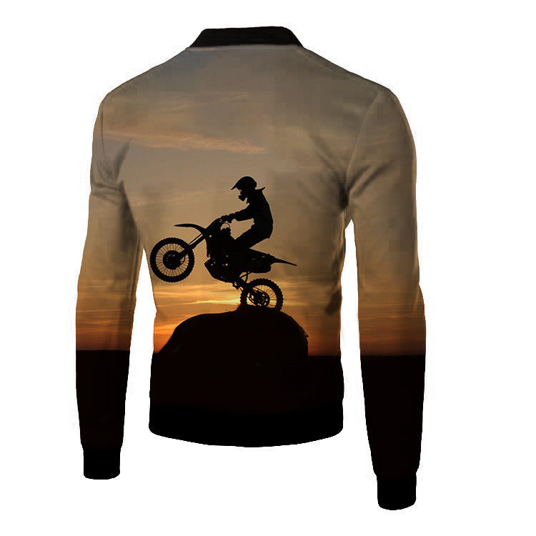 European And American Code Cross-Border Men's 3D Digital Color Printing Flight Jacket, Motorcycle Flight Suit One Drop Delivery - sumet.shop