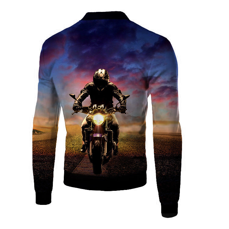 European And American Code Cross-Border Men's 3D Digital Color Printing Flight Jacket, Motorcycle Flight Suit One Drop Delivery - sumet.shop