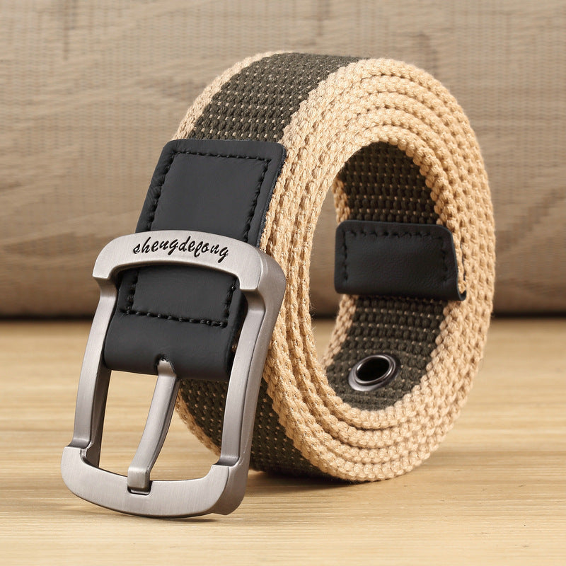 Canvas belt men's and women's pin buckle belt - sumet.shop