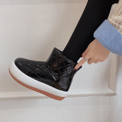 Waterproof Cotton Shoes Fashion Winter Plus Velvet Warm Waterproof Cotton Shoes