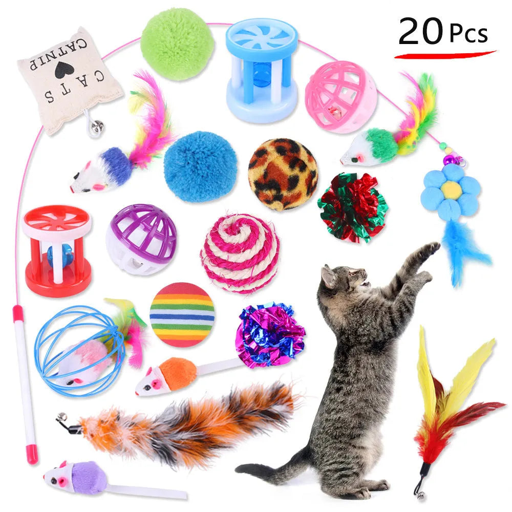 Toys For Cats, Sticks And Mice A Variety Of Combinations Of Toys For Cats, Sticks And Mice