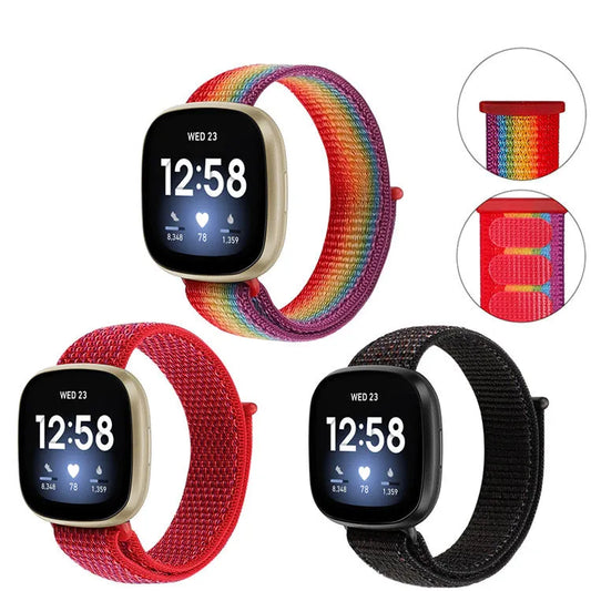 Wristband Velcro  Ban  Nylon Loop Strap Nylon Braided Wristband Velcro Single Loop