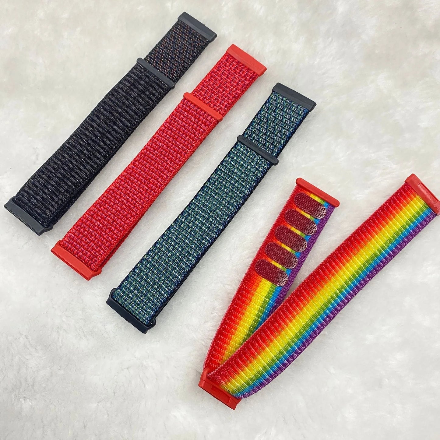 Wristband Velcro  Ban  Nylon Loop Strap Nylon Braided Wristband Velcro Single Loop