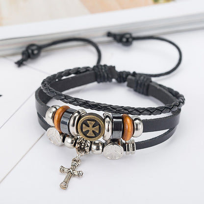 Retro Alloy Cross Bracelet Personality Men And Women