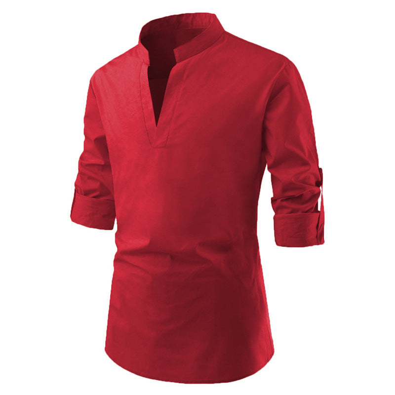 Men's Shirt Slim Long Sleeve Dress Shirt