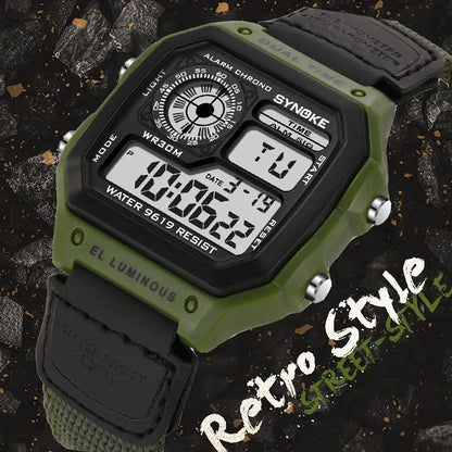 Waterproof Sports Men's Watches Retro Electronic Watch Luminous Waterproof Sports Men's Watches