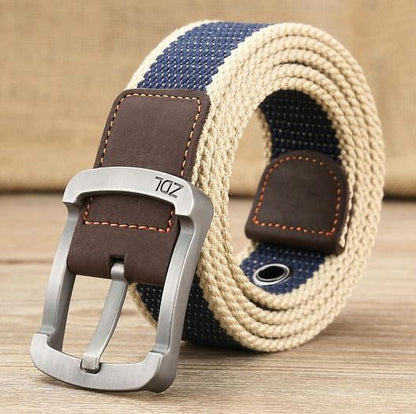 Canvas belt men's and women's pin buckle belt - sumet.shop