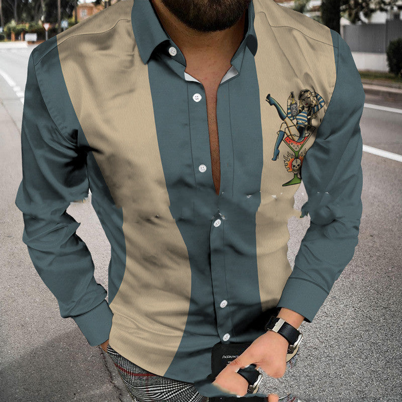 Men's Shirt  3d Shirt Loose Large Size Men's Shirt Digital Printing