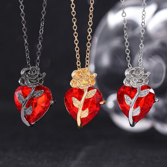 Heart-shaped Clavicle Chain Pendant Necklace For Valentine's Day