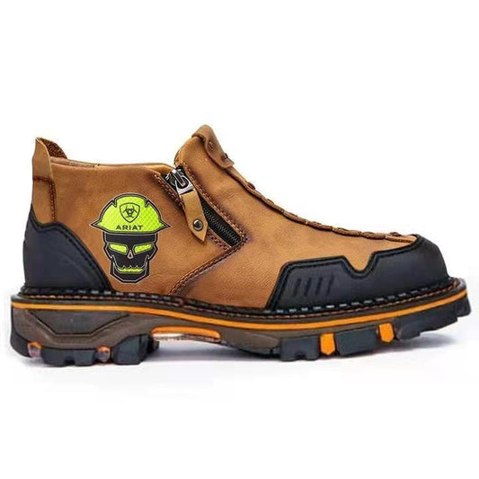 European Men's Short Boots  And American Men's Short Boots Halloween Skull Shoes