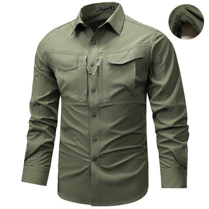 Long Sleeve Shirt  Men's Workwear Long Sleeve Shirt Outdoor Casual Thin Sports Jacket