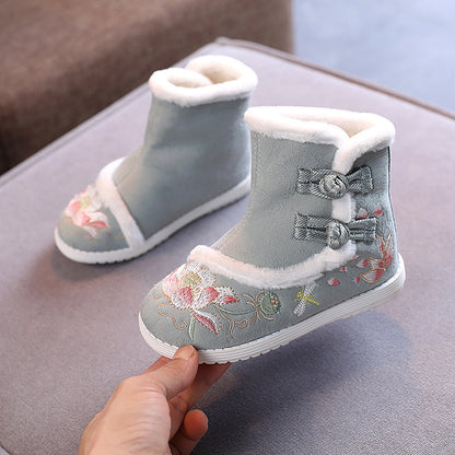 Snow Boots Girls Embroidered Old Beijing Snow Boots