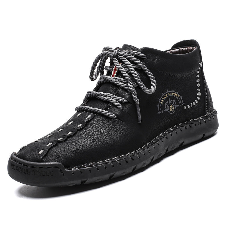 British lazy Boots soft winter men's sports style cotton shoes