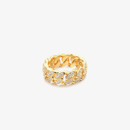 Cuban Ring  Full Diamond Cuban Ring Shines