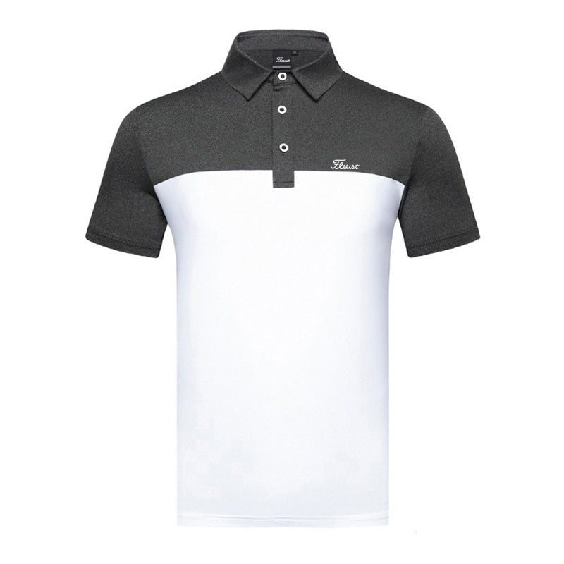 Golf Clothing Men's Short-sleeved T-shirt Solid Color Loose Wicking POLO Shirt Sportswear