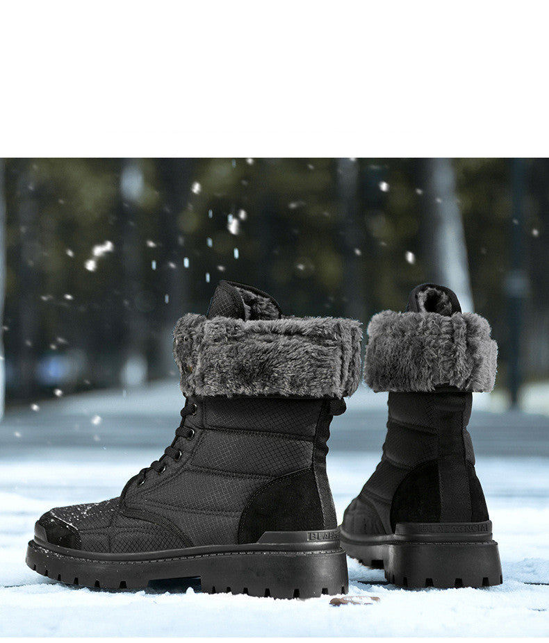 High Top Boots Men's New Outdoor Plus Cotton Fashion High Top Boots