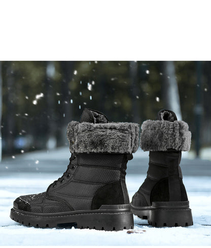 High Top Boots Men's New Outdoor Plus Cotton Fashion High Top Boots