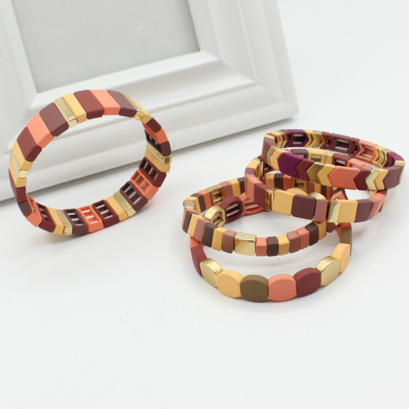 Enamel Bracelet Cool Tone Matte Rubber Lacquer - sumet.shop