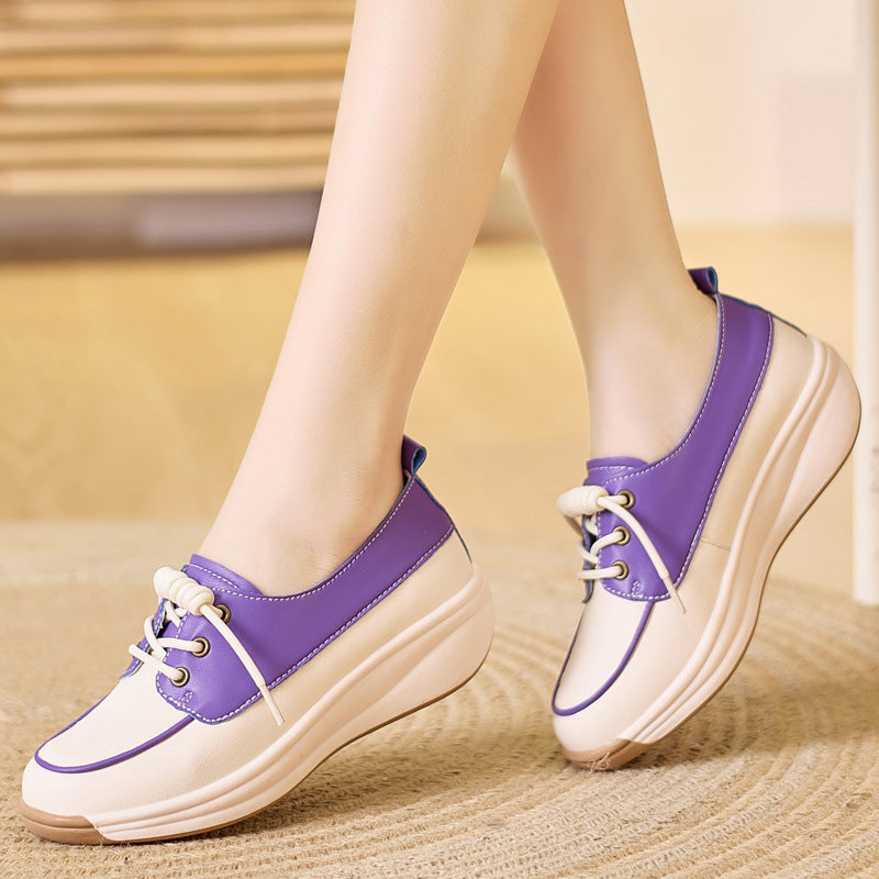 Comfortable Bottom Soft Surface Breathable White Shoes