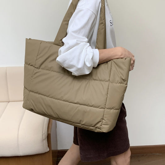 Portable Shoulder Soft Cotton-filled Tote Bag Portable Shoulder