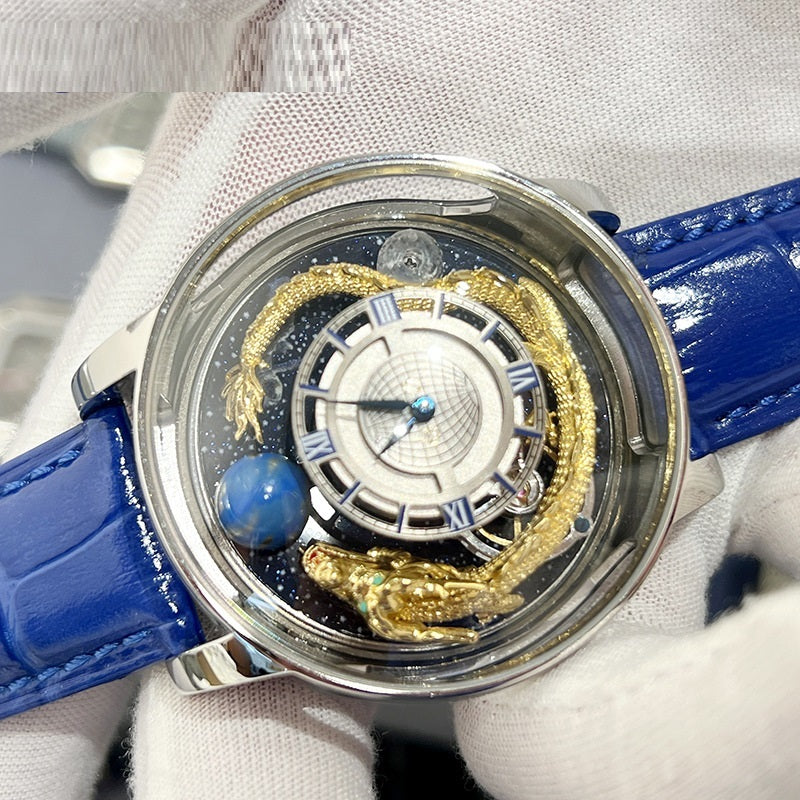 Quartz Sapphire Round Celestial Watch - sumet.shop