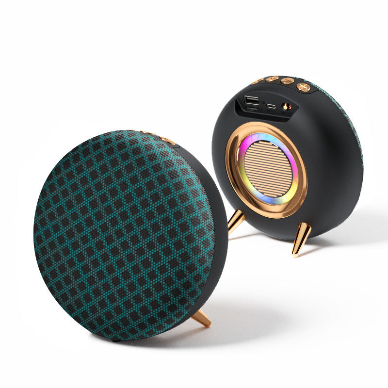 Cloth Art Bluetooth Speaker Creative Seven Lights Heavy Bass