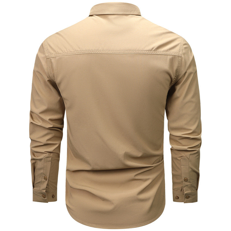 Long Sleeve Shirt  Men's Workwear Long Sleeve Shirt Outdoor Casual Thin Sports Jacket