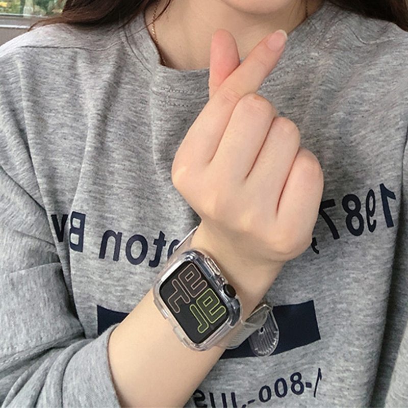Integrated watch band with TPU protective sleeve for glacier - sumet.shop