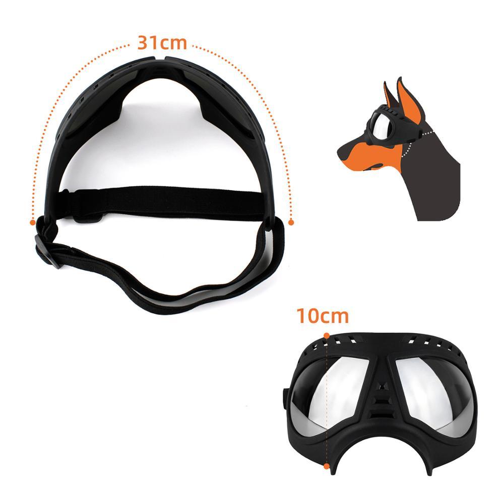 Dog Glasses Waterproof Snow-Proof Pet Goggles Soft Frame Comfortable Sunglasses For German Shepherd Dog