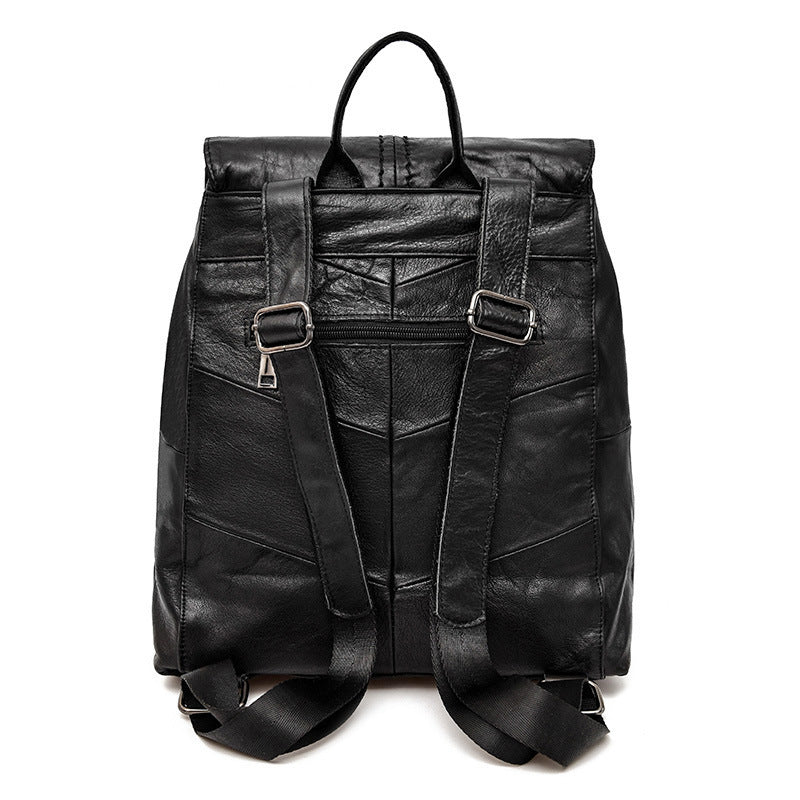 Women's leather backpack top layer cowhide