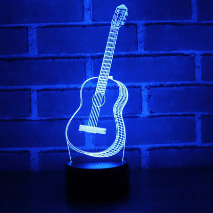 3D night light Guitar colorful 3D night light