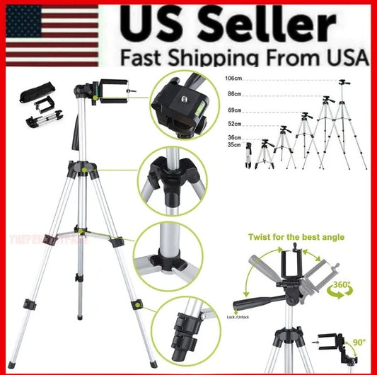 Professional Camera Tripod Stand Holder Mount For IPhone, Samsung Cell Phone, And Bag