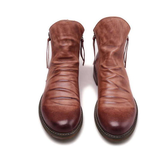 High-Top Men's Leather Boots Men's Four Seasons Casual High-Top Men's Leather Boots