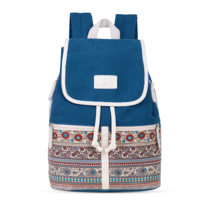 backpack College style women's canvas retro backpack