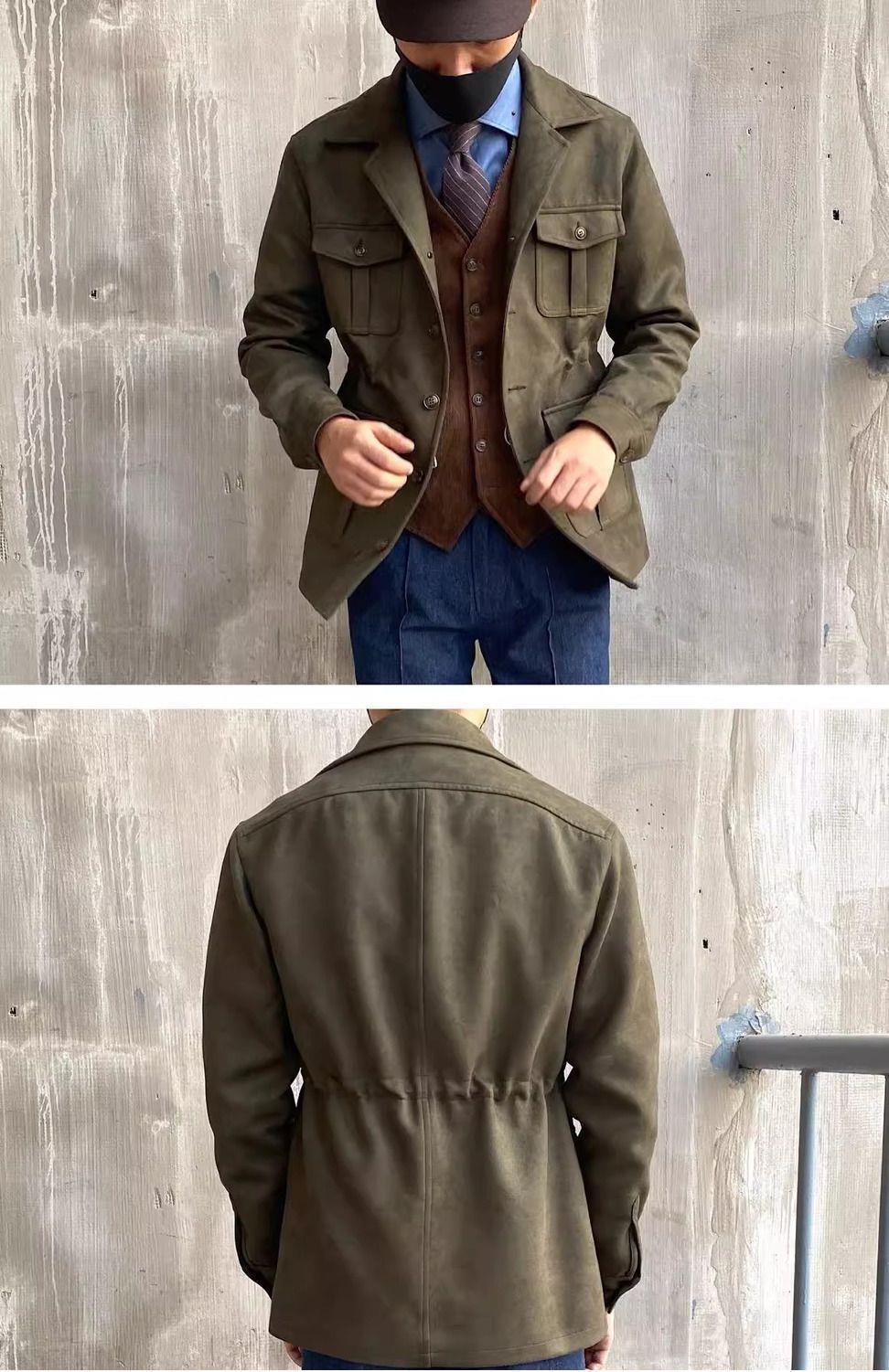 Slim Jacket  Japanese-style Retro Slim Jacket Men