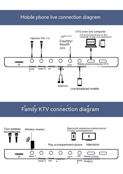 English Sound Card Audio Integrated Machine Wireless Bluetooth